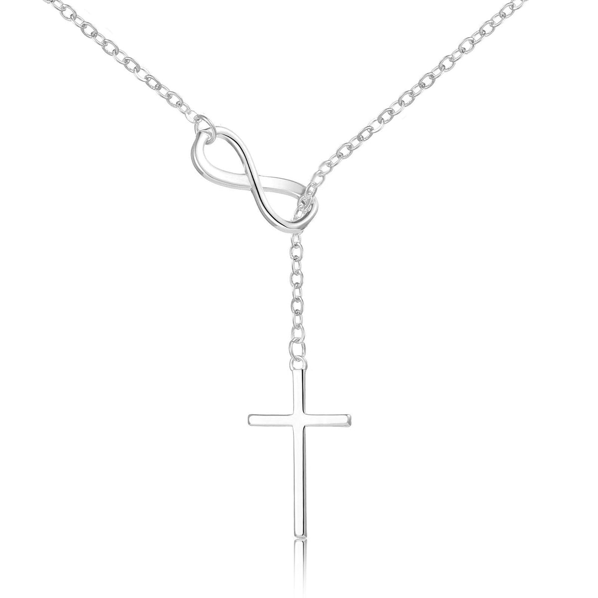 Womens Figure-Eight Cross Necklace
