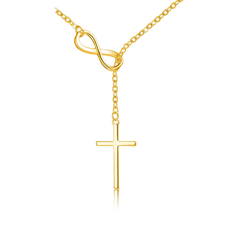 Womens Figure-Eight Cross Necklace