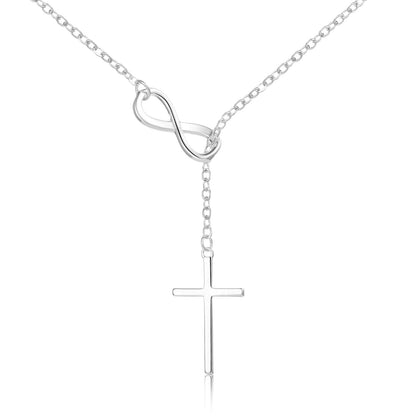 Womens Figure-Eight Cross Necklace